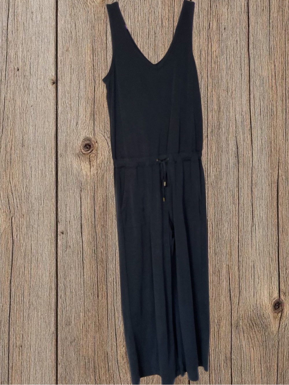 Lou and Grey Black Sleeveless V-Neck Jumpsuit